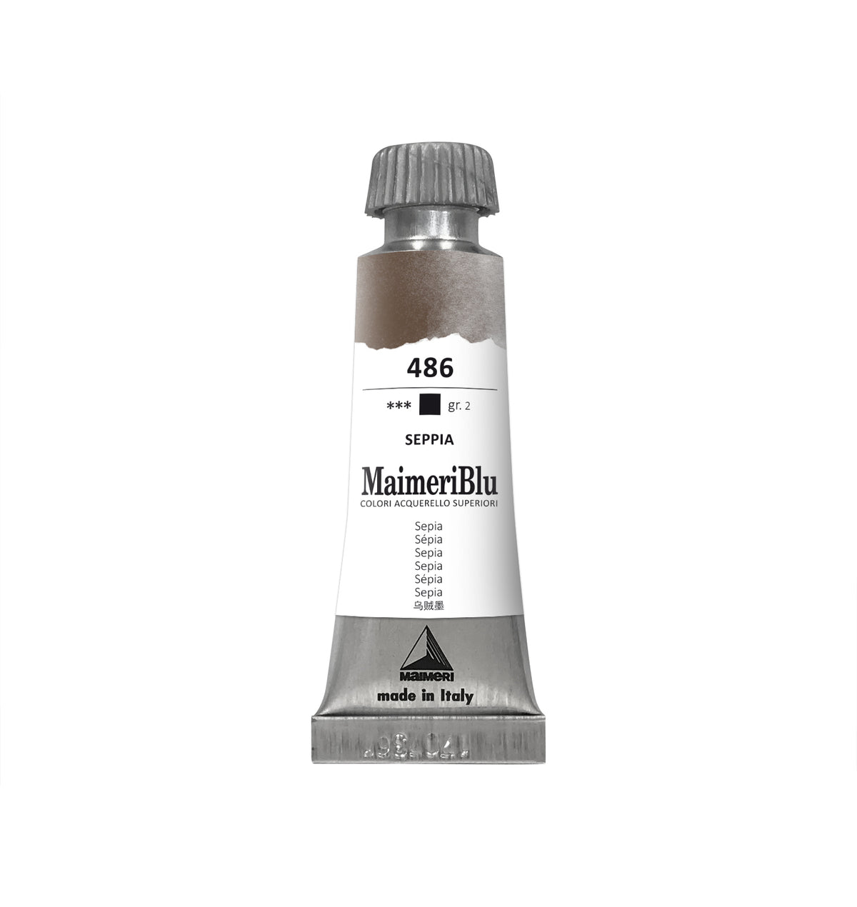 Profesjonalna farba akwarelowa MAIMERI Maimeri Blu 12 ml – Sepia