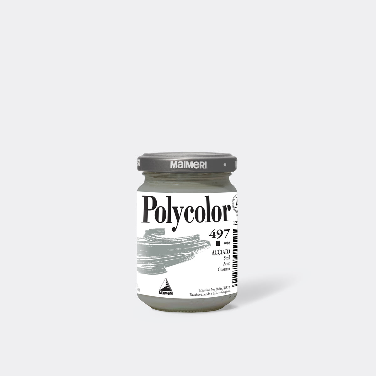 Farba akrylowa MAIMERI Polycolor 140 ml – Stalowy