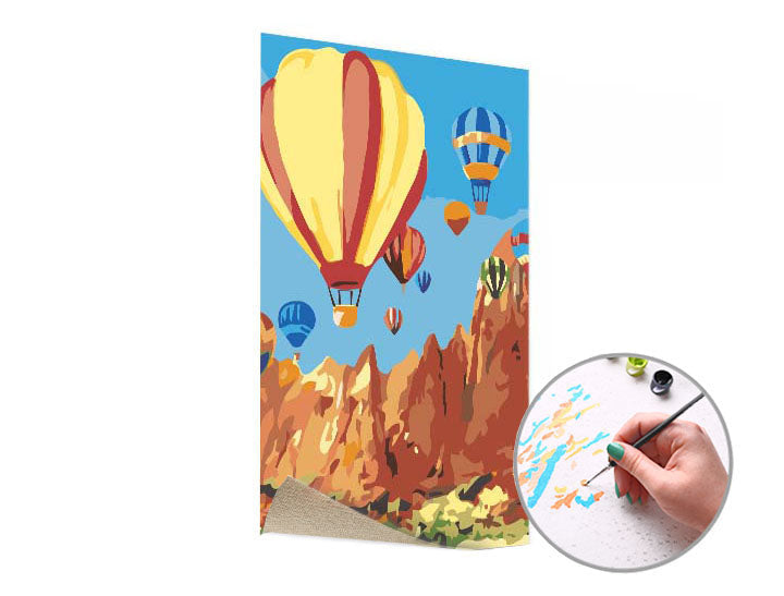 Malowanie po numerach Latający balon – bez ramy