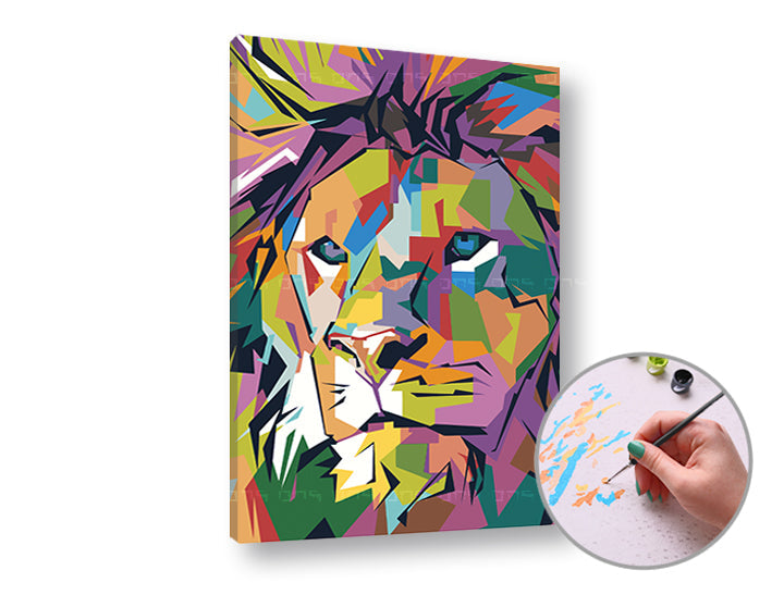 Malowanie po numerach COLOUR LION | niski poziom trudności | Artmie