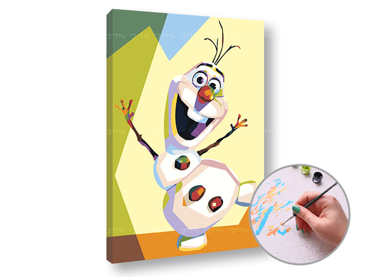 Malowanie po numerach FROZEN OLAF | niski poziom trudności | Artmie
