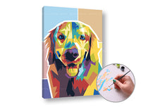 Malowanie po numerach GOLDEN RETRIEVER | niski poziom trudności | Artmie