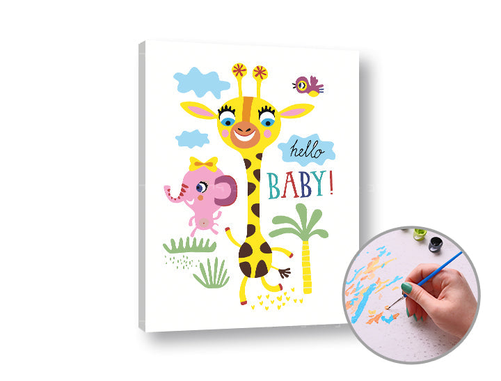 Malowanie po numerach HELLO BABY | niski stopień trudności | Artmie