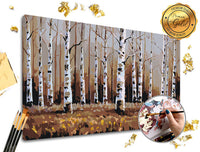 Malowanie po numerach PREMIUM GOLD | Brzozowy las | Artmie