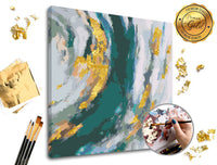 Malowanie po numerach PREMIUM GOLD – Turkusowa fantazja | Artmie