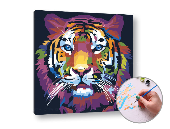 Malowanie po numerach TIGER JUNGLE | niski poziom trudności | Artmie