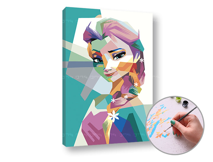 Malowanie według liczb FROZEN ELSA | niski poziom trudności | Artmie
