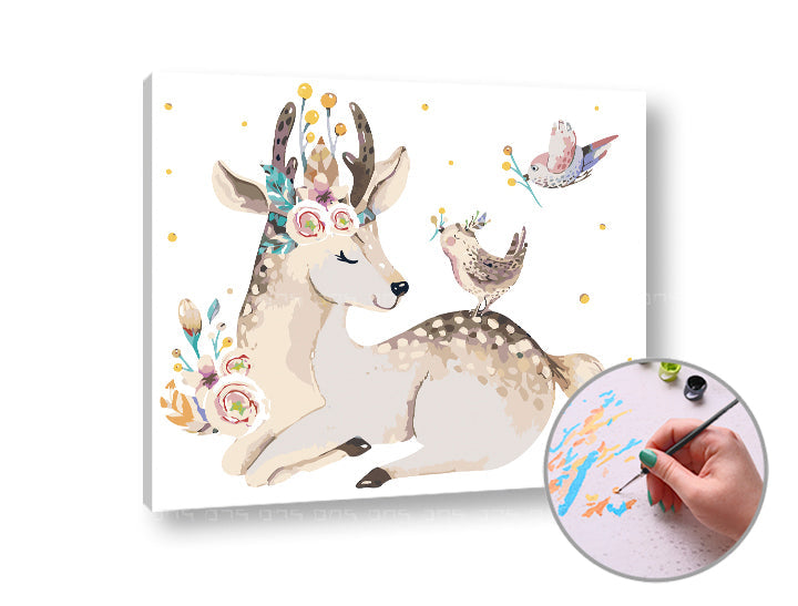 Malowanie według liczb SARNEK BAMBI | niski poziom trudności | Artmie