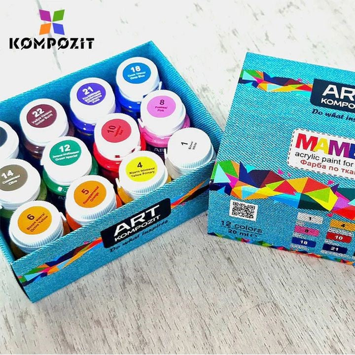 MAMBO Kompozit zestaw farb do tekstyliów i skóry | Artmie