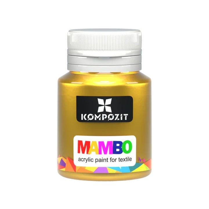 Metaliczna farba do tkanin i skóry MAMBO 20 ml | różne odcienie