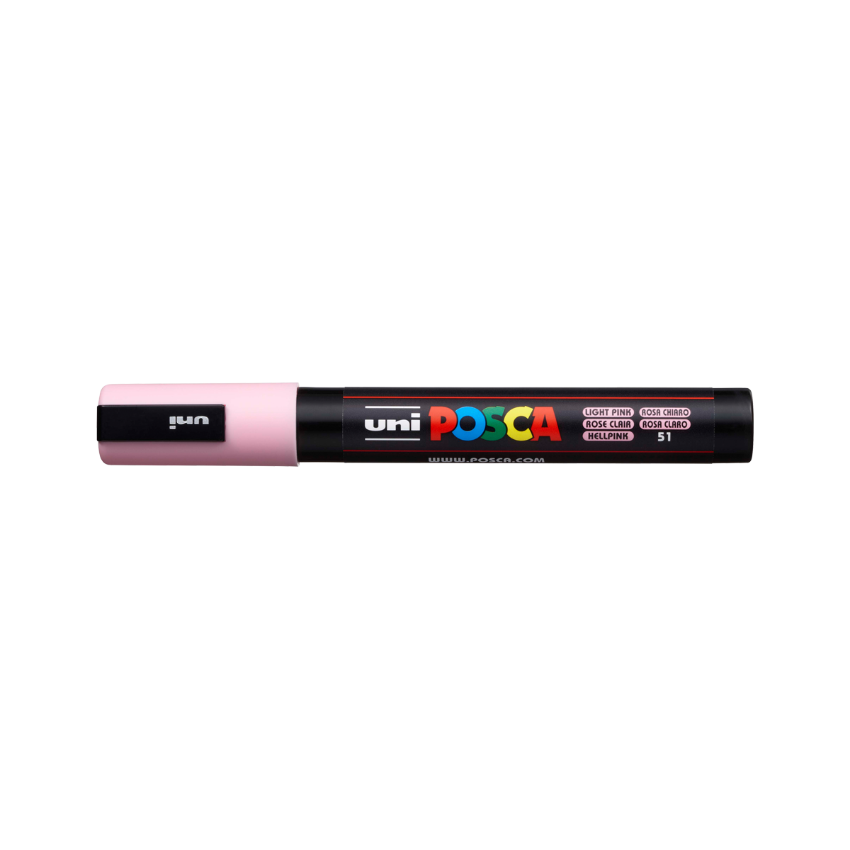 Marker akrylowy Posca PC-5M, 1,8 - 2,5 mm, jasnoróżowy (51)