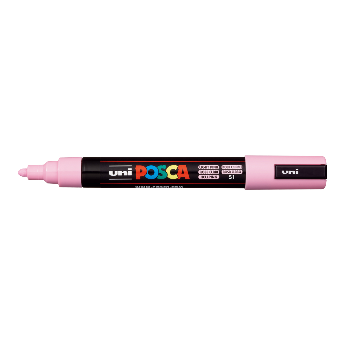 Marker akrylowy Posca PC-5M, 1,8 - 2,5 mm, jasnoróżowy (51)