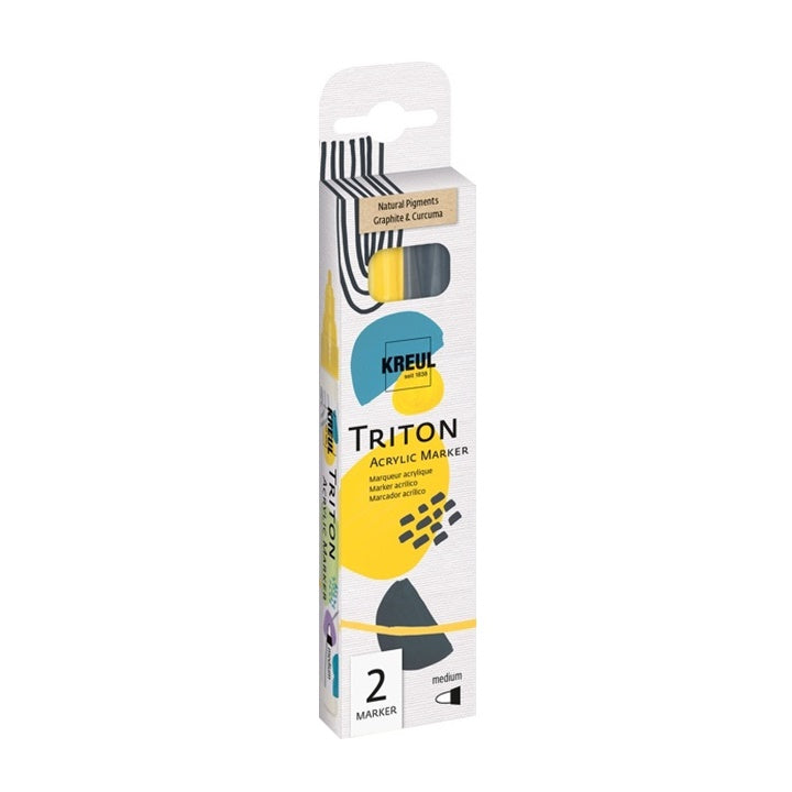 Markery akrylowe Kreul TRITON z naturalnymi pigmentami/ zestaw medium 2 szt. | Artmie