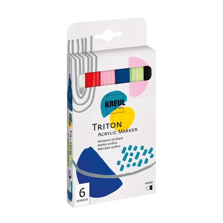 Markery akrylowe Solo Goya TRITON / zestaw medium 6 szt. | Artmie