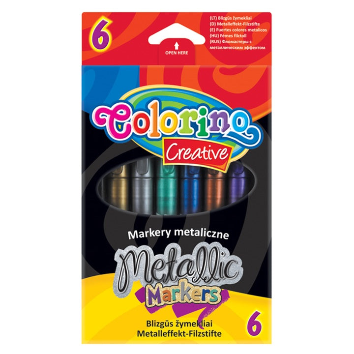 Markery metaliczne Colorino 6 szt. | Artmie