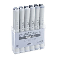 Markery profesjonalne COPIC Sketch Cool Grey / 12szt | Artmie