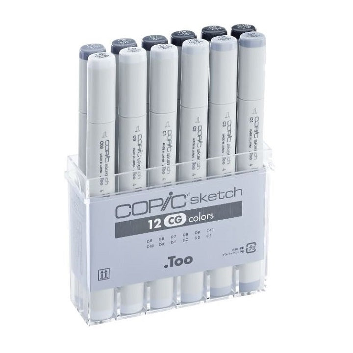 Markery profesjonalne COPIC Sketch Cool Grey / 12szt | Artmie