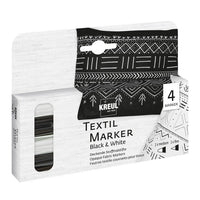 Markery tekstylne Black and White KREUL / 4 szt. | Artmie