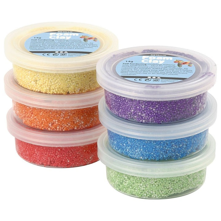 Masa modelująca Foam Clay metallic light 6 x 14 g | Artmie
