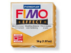 Masa plastyczna FIMO Effect termoutwardzalna - 56 g | różne kolory - 11 - Złota metaliczna