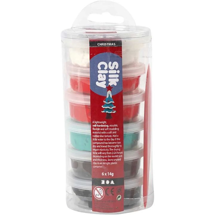 Masa plastyczna Silk Clay Święta 6 x 14 g | Artmie