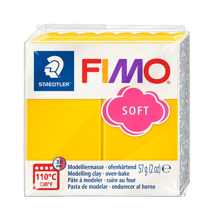 Masa polimerowa FIMO Soft 57 g | różne odcienie - Słonecznikowy