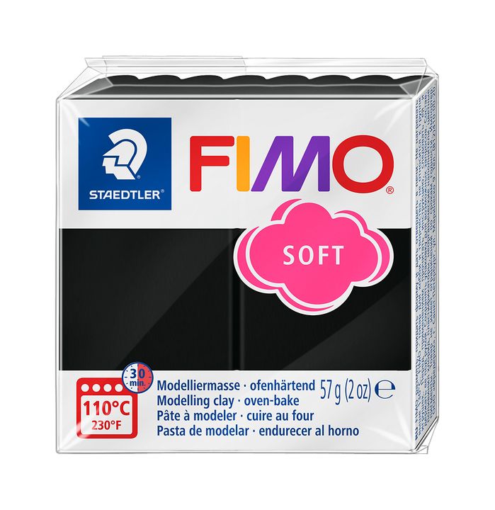 Masa polimerowa FIMO Soft 57 g | różne odcienie - Czarna