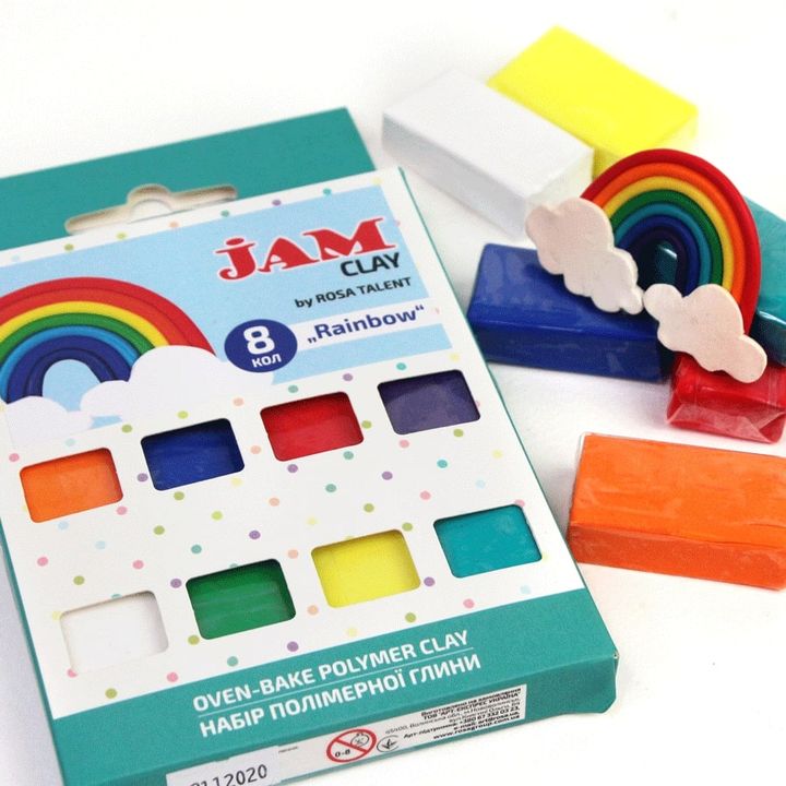 Masa polimerowa Rosa Talent - zestaw Rainbow 8 x 20 g | Artmie