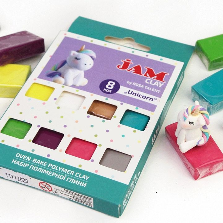 Masa polimerowa Rosa Talent - zestaw Unicorn 8 x 20 g | Artmie