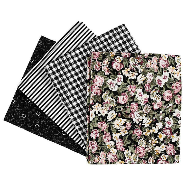 Materiał obiciowy dekoracyjny patchwork DIY mix / 4 szt , 45 x 55 cm | Artmie