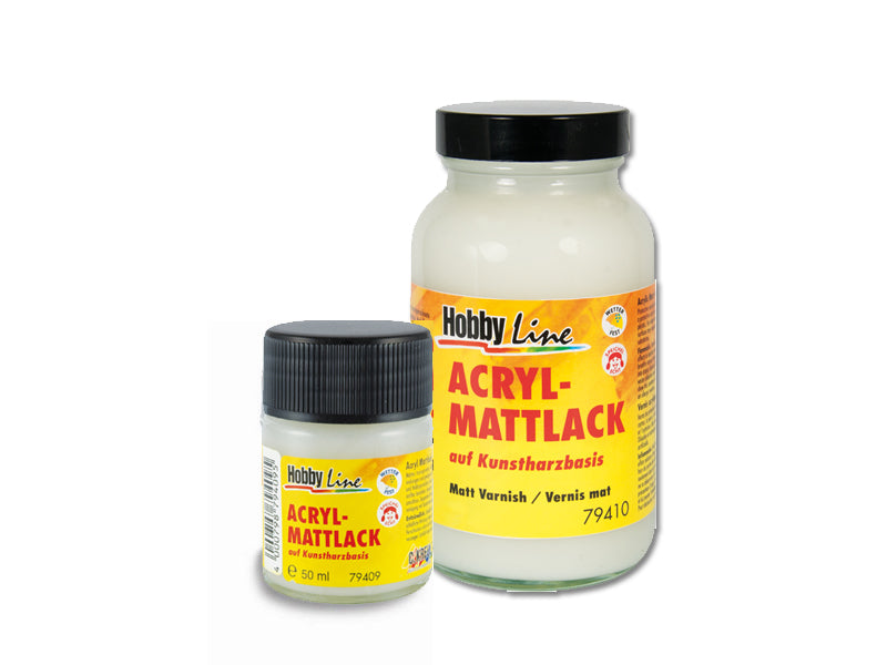 Matowy lakier akrylowy 50 / 250 ml na bazie żywicy syntetycznej Hobby Line | różne pojemności | Artmie