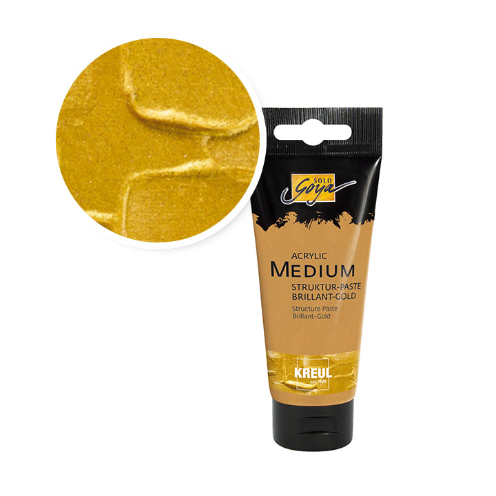 Medium do farb akrylowych - pasta Solo Goya Brilliant Gold / 100 ml | Artmie