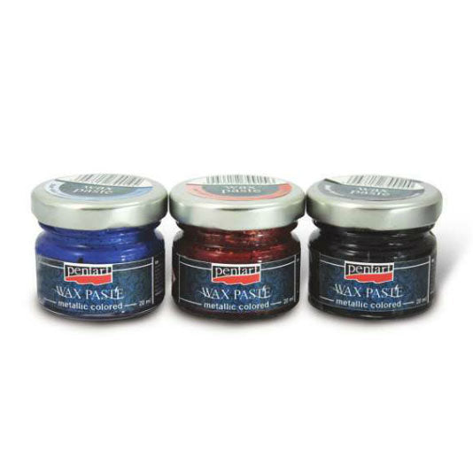 Metaliczna kolorowa pasta woskowa 20 ml | różne kolory | Artmie