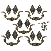 Metalowy uchwyt w kolorze brązu 90x39 mm - 5 szt. | różne rodzaje | Artmie