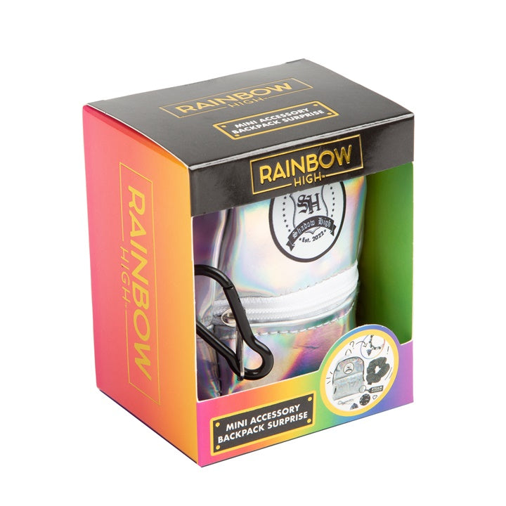 Mini plecak z akcesoriami RAINBOW HIGH srebrny | Artmie