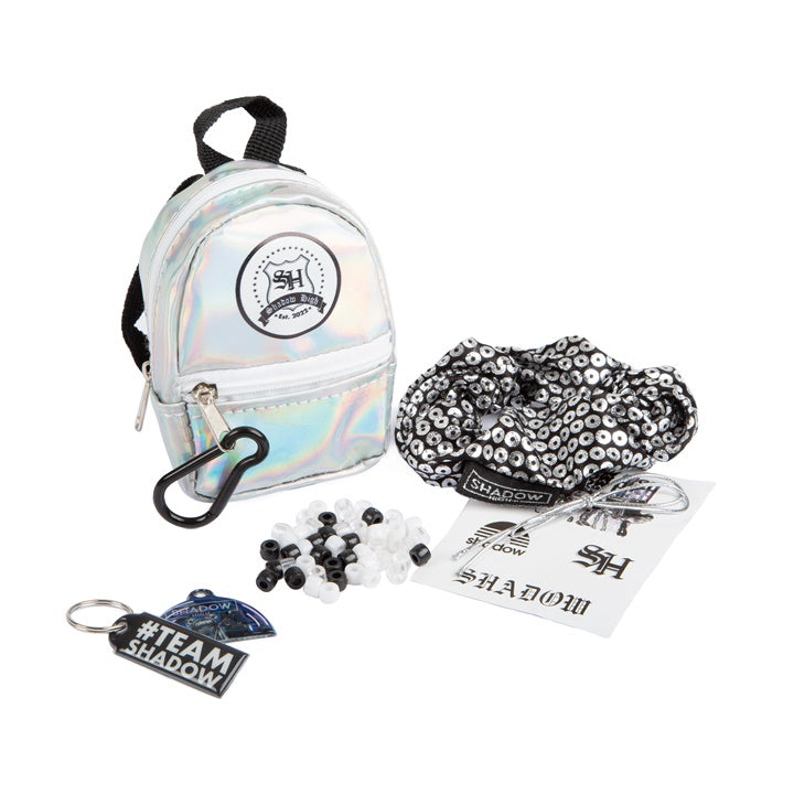 Mini plecak z akcesoriami RAINBOW HIGH srebrny | Artmie