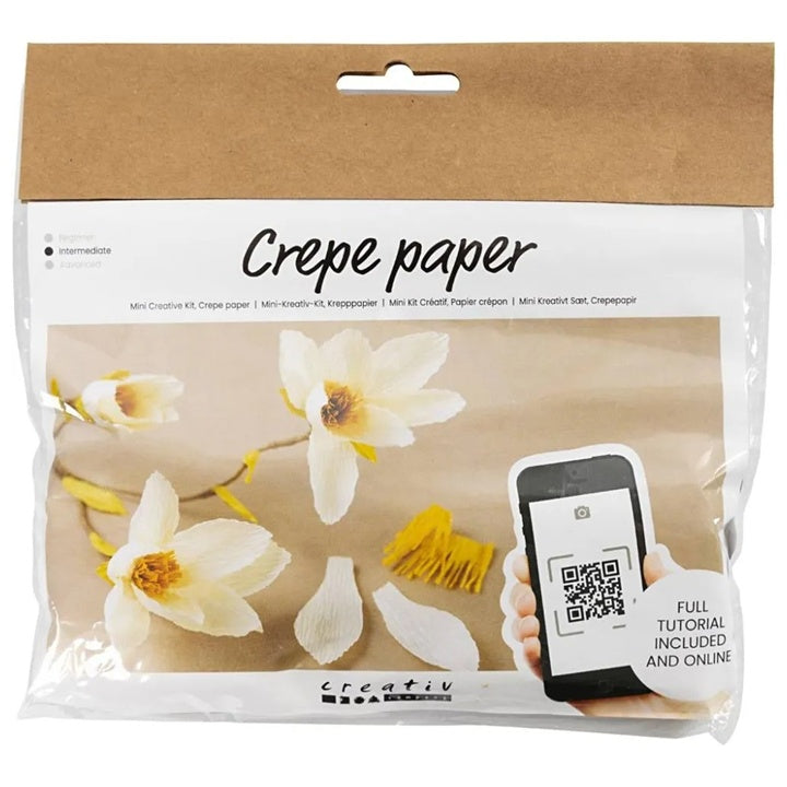 Mini zestaw kreatywny | Papierowa krepa Magnolia Gałązka | Artmie
