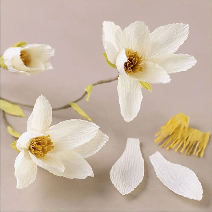 Mini zestaw kreatywny | Papierowa krepa Magnolia Gałązka | Artmie