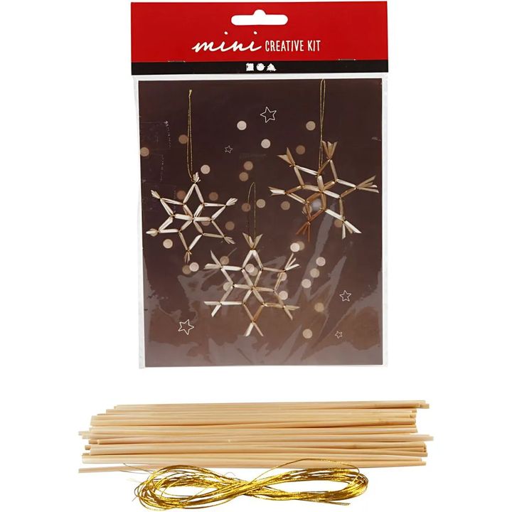 Mini zestaw kreatywny słomiane płatki śniegu | Artmie