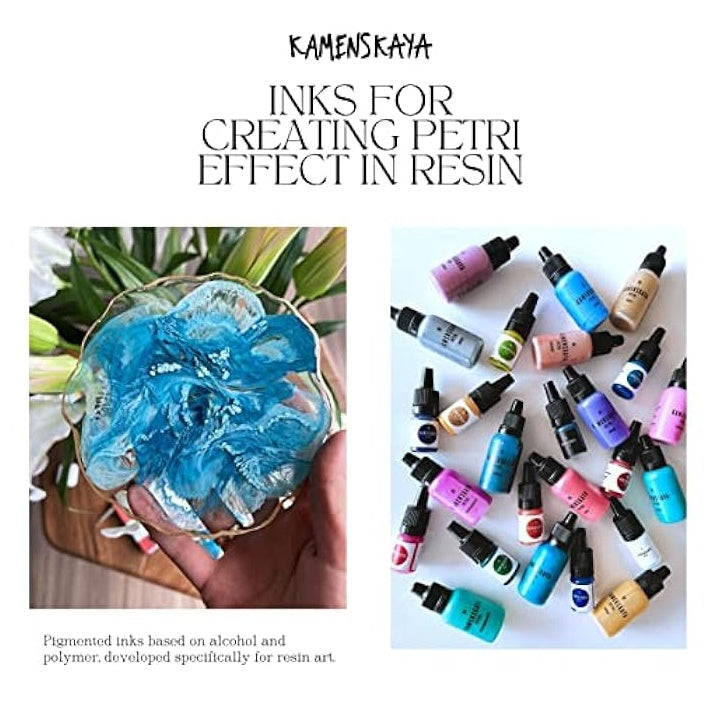 Mini zestaw PETRI INKS KAMENSKAYA do żywicy 13 x 5 ml | Artmie
