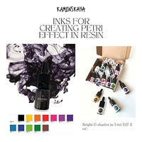 Mini zestaw PETRI INKS KAMENSKAYA do żywicy 13 x 5 ml | Artmie