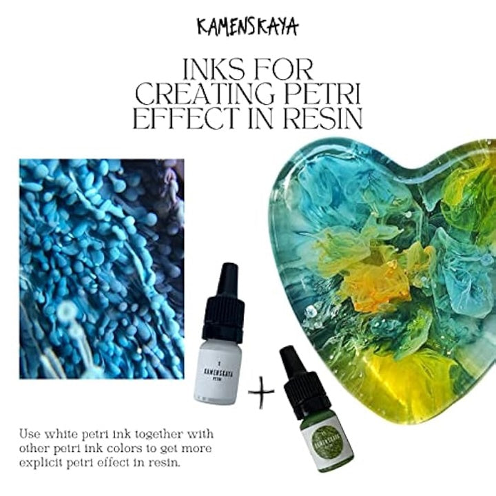 Mini zestaw PETRI INKS KAMENSKAYA do żywicy 13 x 5 ml | Artmie