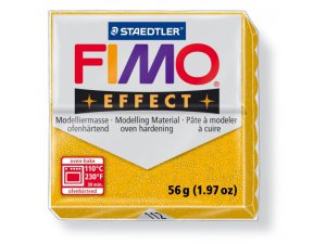 Masa plastyczna FIMO Effect termoutwardzalna - 56 g – 112 - Złota Brokatowa