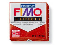 Masa plastyczna FIMO Effect termoutwardzalna - 56 g – 202 - Czerwona Brokatowa