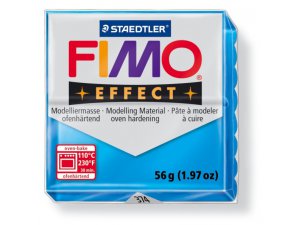 Masa plastyczna FIMO Effect termoutwardzalna - 56 g – 374 - Niebieska Transparentna