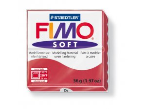 Masa plastyczna FIMO Soft termoutwardzalna - 56 g – 26 - ciemno czerwona