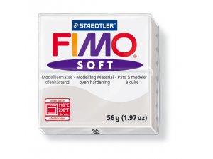 Masa plastyczna FIMO Soft termoutwardzalna - 56 g – 80 - szara