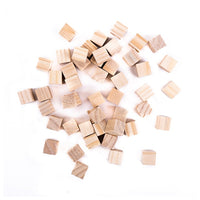 Naturalne drewniane kostki 15x15 mm / zestaw 49 sztuk | Artmie