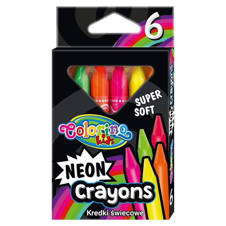 Neonowe kredki woskowe Colorino 6 szt. | Artmie