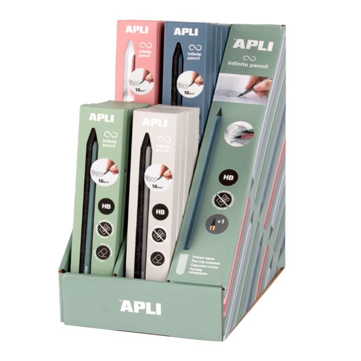 Nieskończony ołówek APLI HB 1 szt. ASSORTED 1 | różne odcienie | Artmie